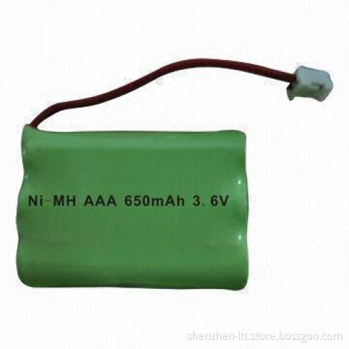 NiMH Battery Pack, 650mAh Capacity